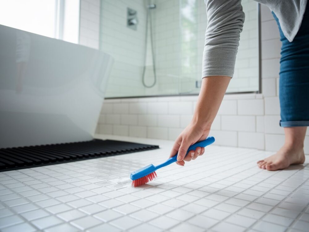 czyste fugi płytki łazienkowe