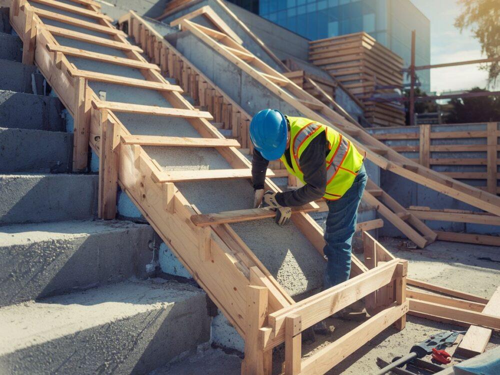 drewniana konstrukcja szalunkowa