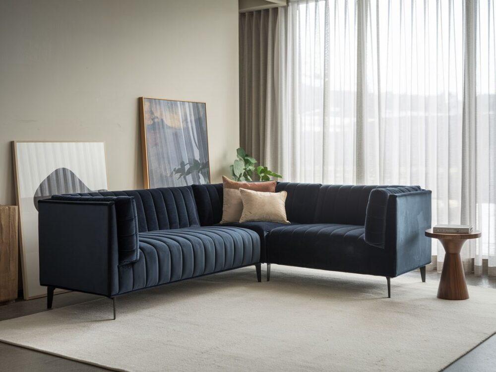 komfortowy narożnik z weluru