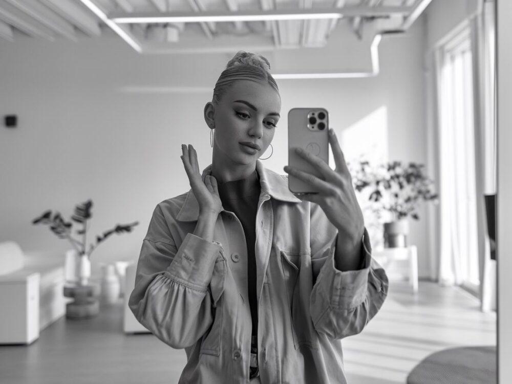 ładne zdjęcie w lustrze