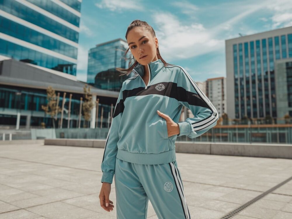 modna kobieta w dresie