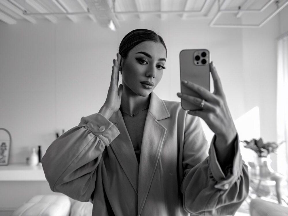 nowoczesne lustro selfie