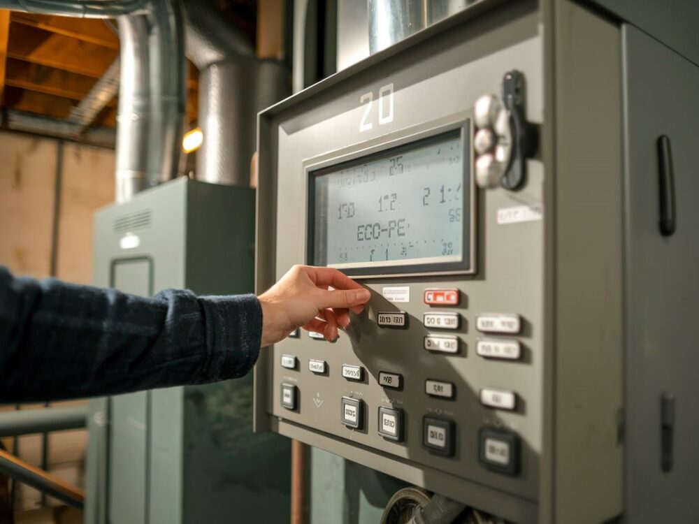 panel sterowania piecem na ekogroszek