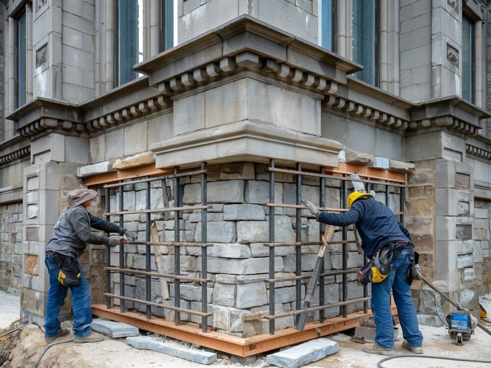 prace budowlane przy kamieniu