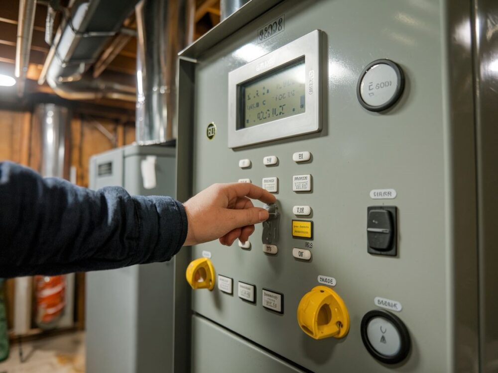 przycisk podajnika ekogroszek