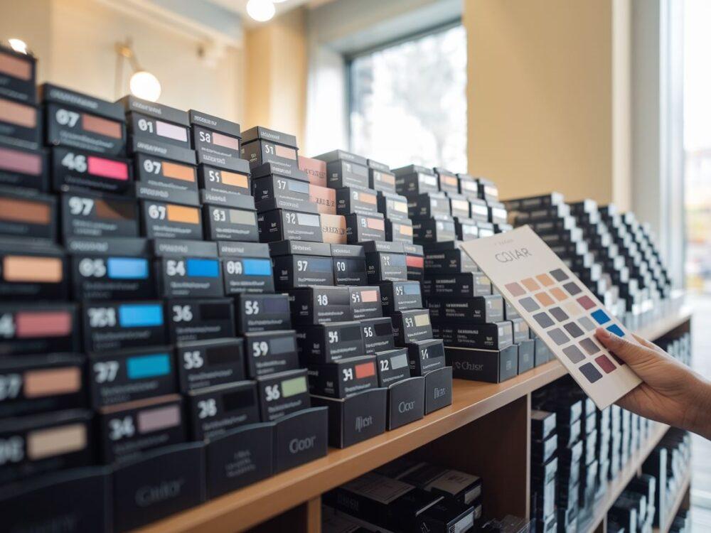 pudełko farby z kodem