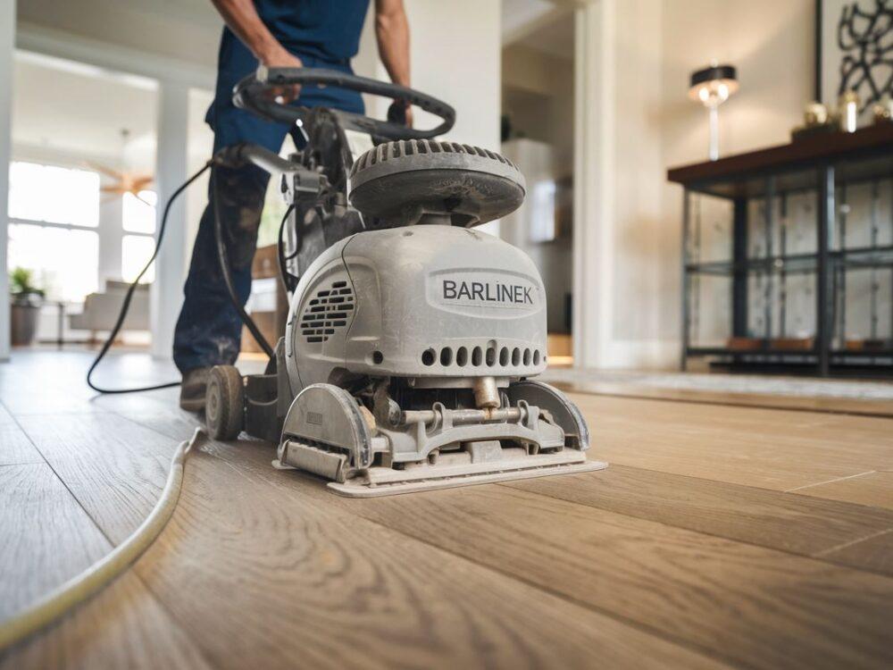 sanding Barlinek floor