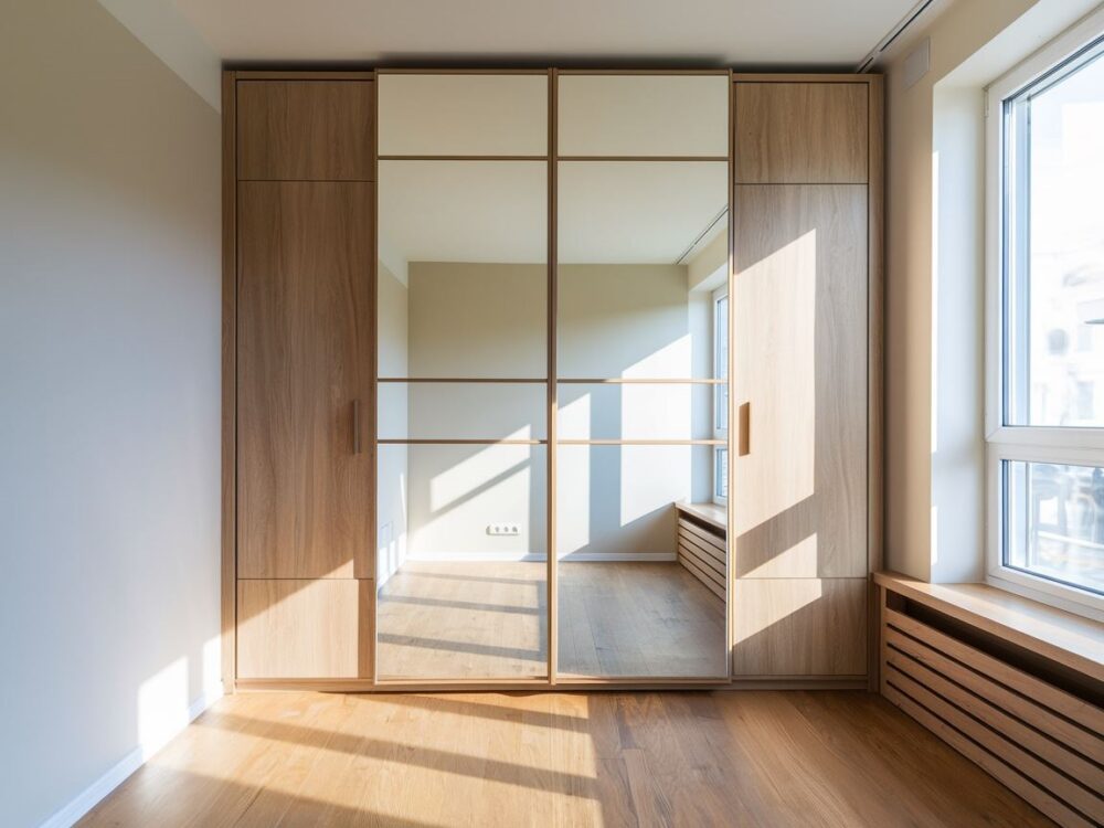 szafa do sypialni z lustrem