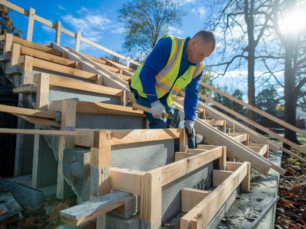 szalunek schodów zewnętrznych