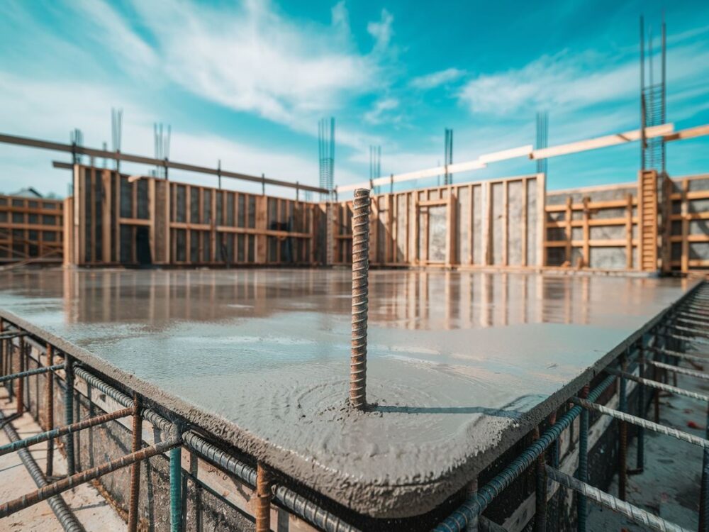 wilgotny beton na budowie