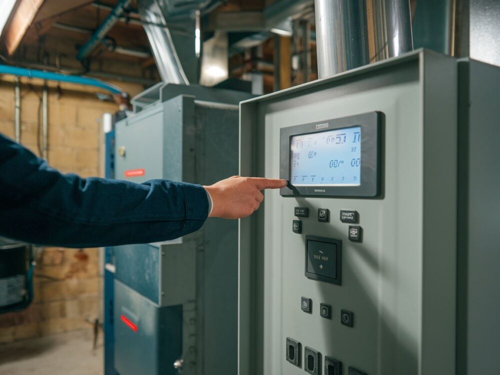 wyłączanie podajnika w piecu