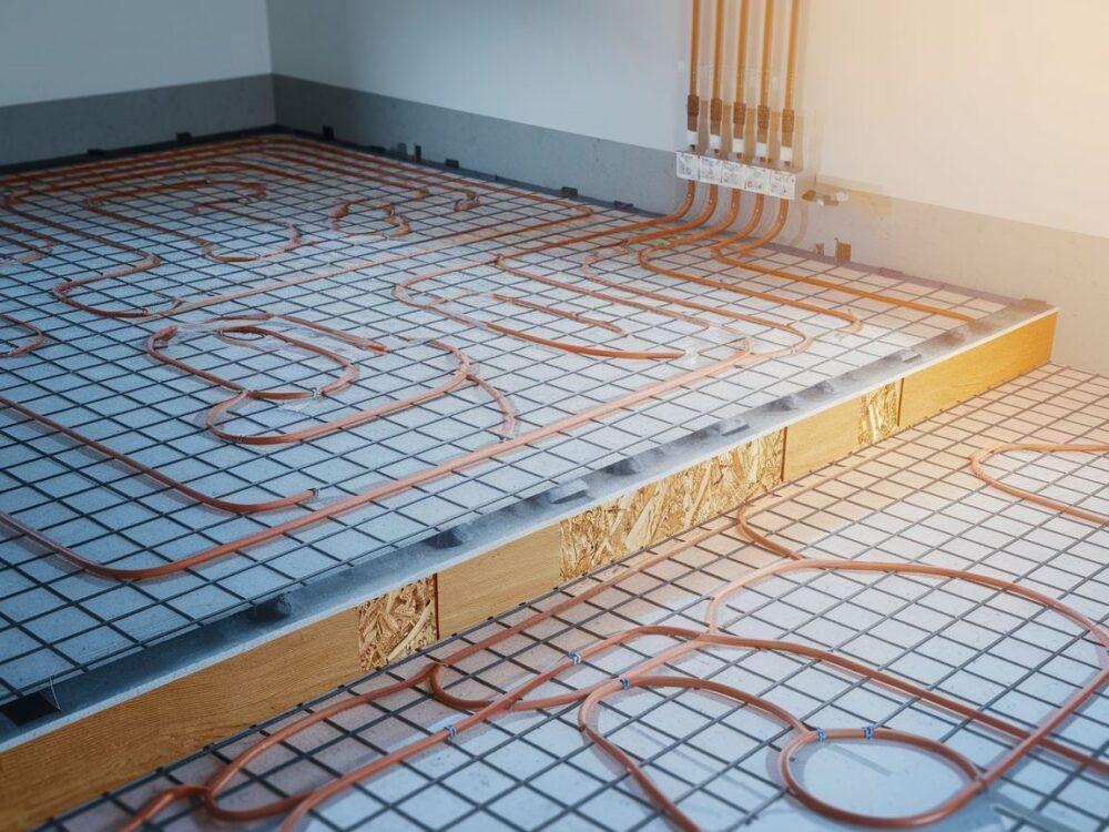 wylewka cementowa na ogrzewaniu podłogowym